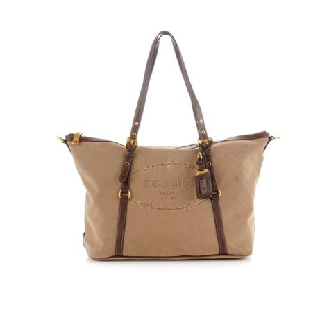 Stylish Prada Corda Bruciato Shopping Tote 